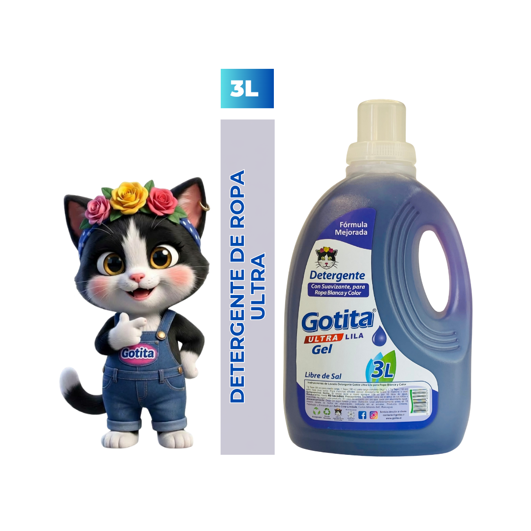 Detergente Gotita Ultra Lila 3 litros